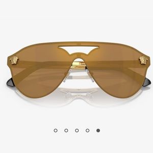 Versace Gold/Brown Mirrored Sunglasses